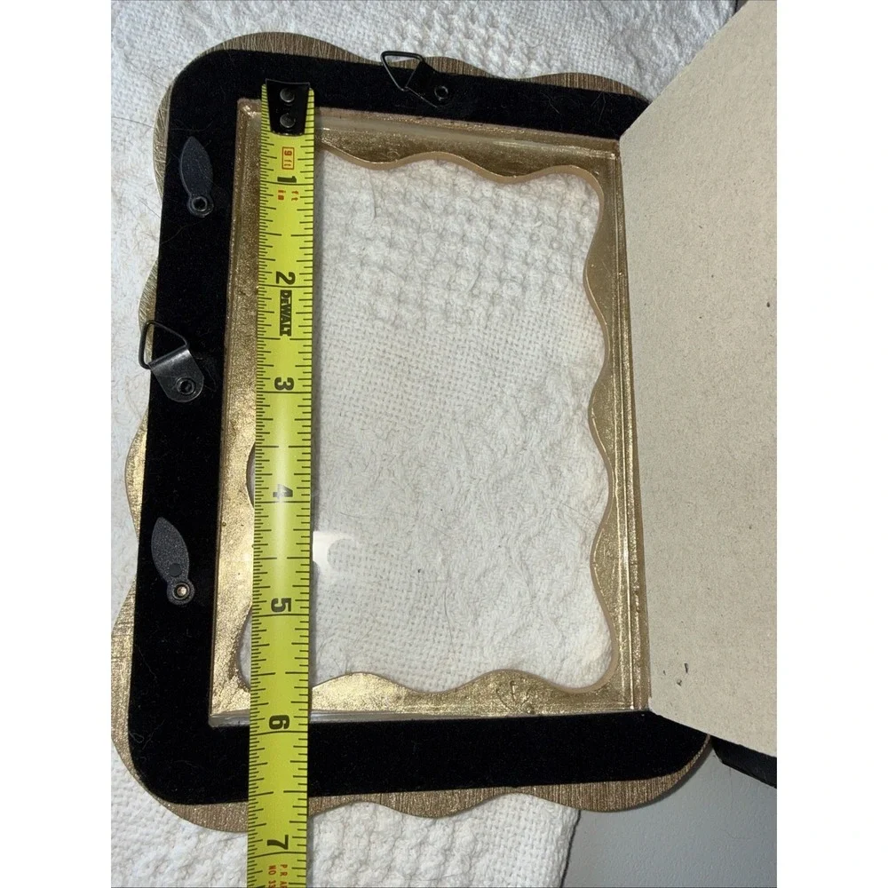 Tahari Home Gold Tone Wave Photo Frame for 4x6 Photo Vintage Contemporary
